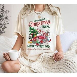 Retro Farm Fresh Shirt, Mickey's Tree Farm, Mickey And Friends Christmas Shirt